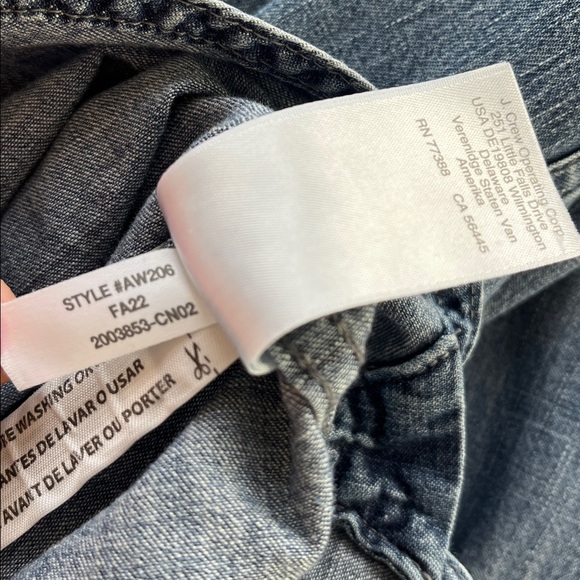 BOGO! J. Crew Denim Pearl Snap Western Shirt Blue AW206 Size 6 - Picture 10 of 12